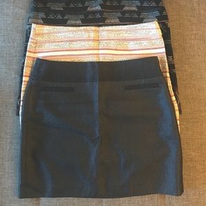 Loft skirts (2), Dahlia skirt (1)